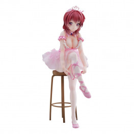 Original Character PVC socha Anmi Illustration Flamingo Ballet Red Hair Girl 24 cm